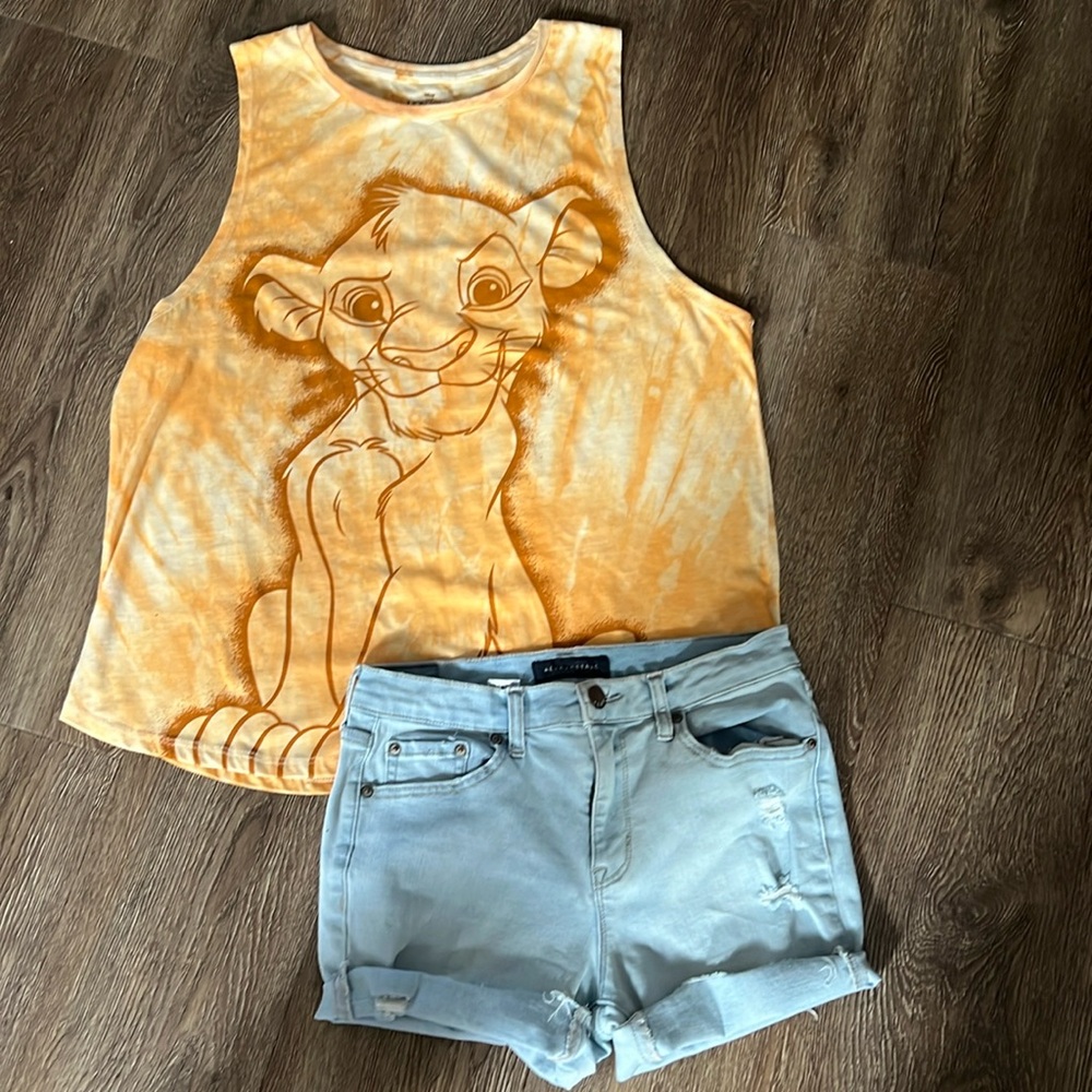 AEROPOSTALE SHORTS, DISNEY LION KING TANK size 8 shorts, XXL JRS tank